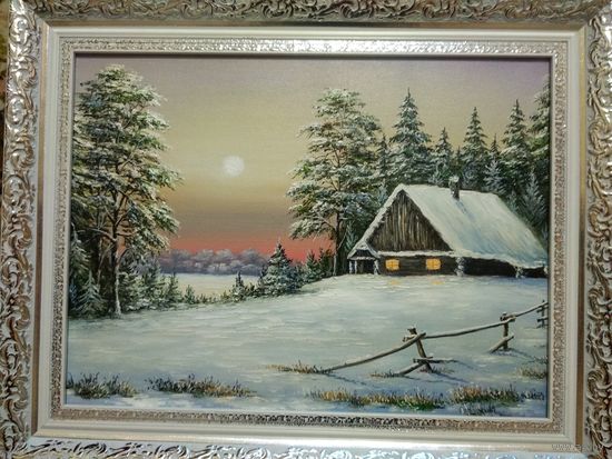 Картина маслом"Зима"