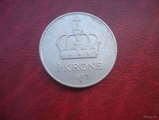 1 крона 1983 год Норвегия