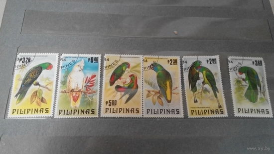 Марки Филиппины птицы попугаи