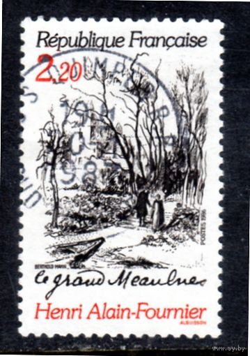 Франция.Ми-2576.Henri Alain-Fournier (1836-1914) "Le Grand Meaulnes" Серия: Басни of Jean de la Fontaine.1986.