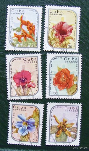 Куба, 6м\с цветы гаш. 1986