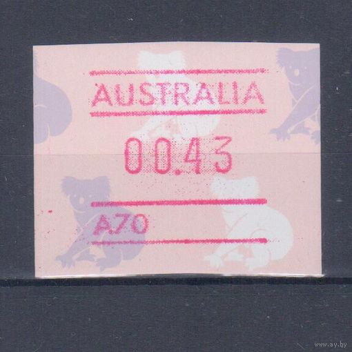 [525] Австралия 1990. Фауна.Коала. Автоматная марка.Тип II. Одиночный выпуск. MNH