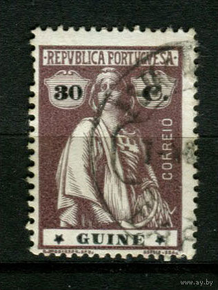 Португальские колонии - Гвинея - 1914/1921 - Жница 30C - [Mi.146Ax] - 1 марка. Гашеная.  (Лот 81BF)