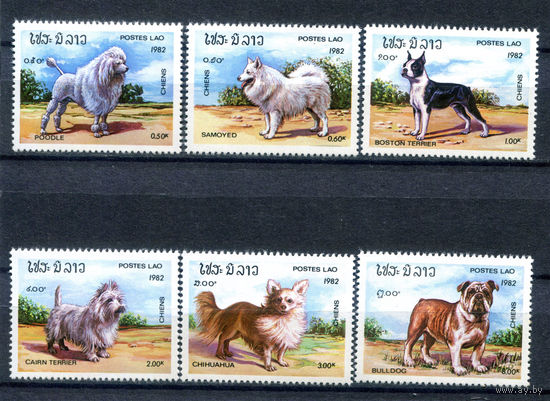 Лаос - 1982г. - Собаки - полная серия, MNH [Mi 573-578] - 6 марок