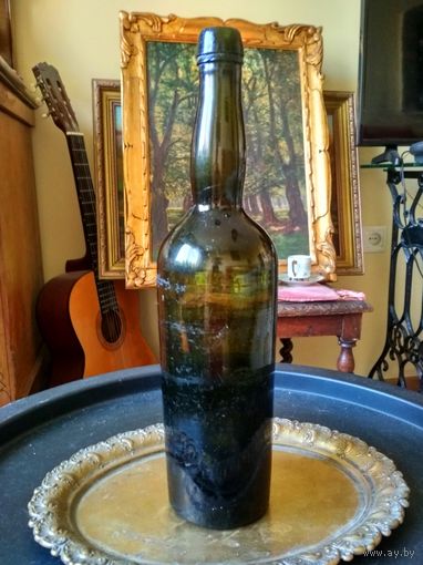 Бутылка виння 19 в., Российская империя, царизм, высота 32 см., 0.75 L., без сколов и трещин
