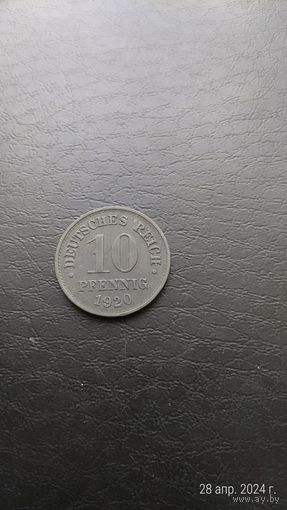 Германия 10 пфеннигов 1920 цинк