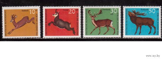 Германия(ФРГ)-1966,(Мих.511-514), ** ,  Фауна, Животные