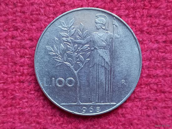 Италия 100 лир 1968 г.