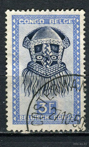 Бельгийское Конго - 1947/1950 - Искусство 3Fr - [Mi.279] - 1 марка. Гашеная.  (Лот 42EX)-T25P1