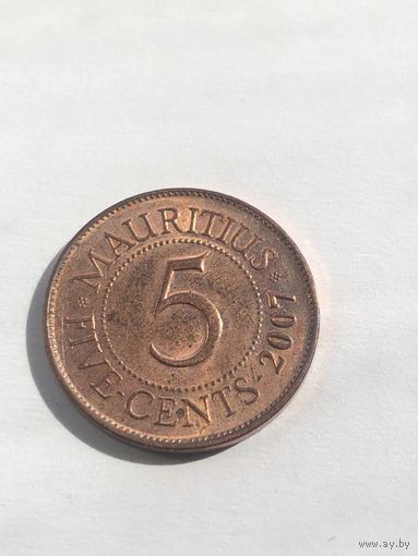 5 центов 2007 г., Маврикий