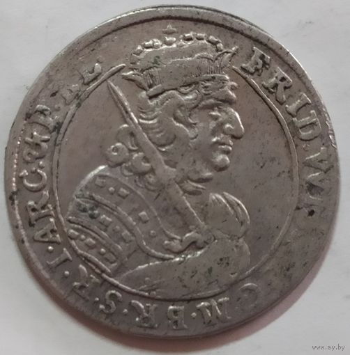 Пруссия орт 18 грош 1684 с блеском