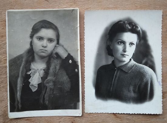 Девушки 1950-х. 2 фото. 9х12 см. Цена за оба.