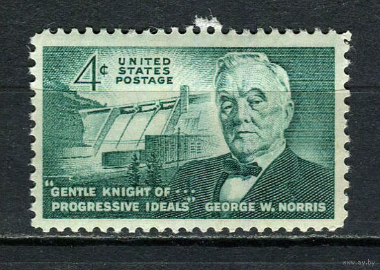США - 1961 - Джордж Уильям Норрис - [Mi. 810] - полная серия - 1 марка. MH.  (Лот 43Dj)