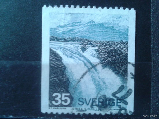Швеция 1974 Водопад в нац. парке
