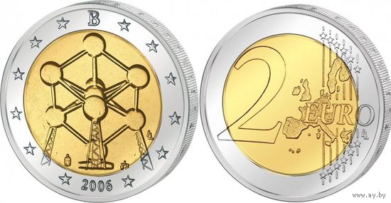 Бельгия 2 евро 2006 UNC Атомиум