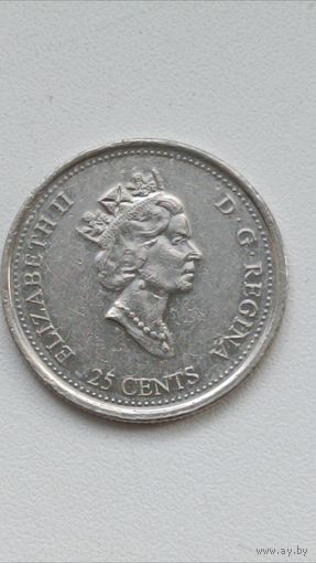 Канада. 25 центов 1999 года.