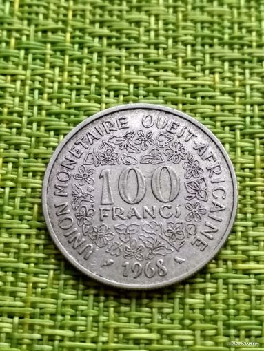 Западная Африка 100 франков, 1968 год