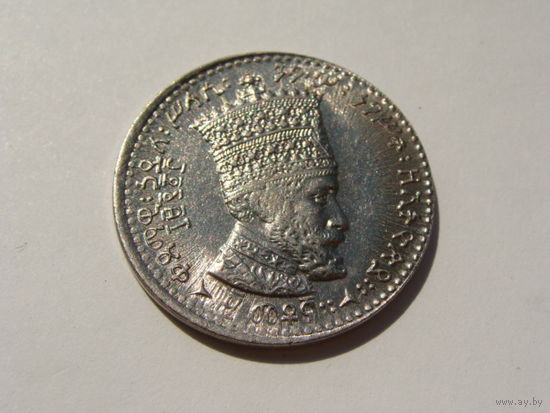 Эфиопия. 50 матона 1931 год  KM#31 "Император Хайле Селассие I"  Тираж: 1.621.000 шт