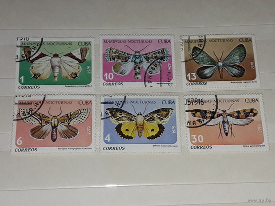 Куба 1979 Фауна. Насекомые. Бабочки. Полная серия 6 марок