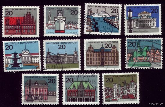 11 марок 1964 год ФРГ 416-426