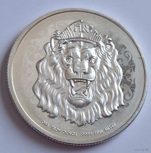 Ниуэ 2020 серебро (1 oz) "Ревущий лев"
