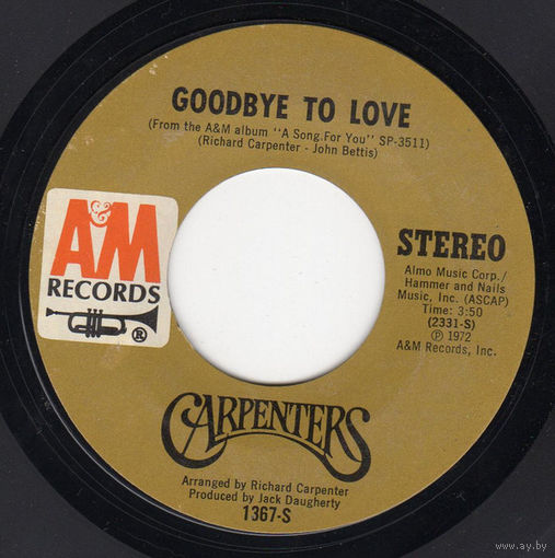 Carpenters, Goodbye To Love, SINGLE 1972