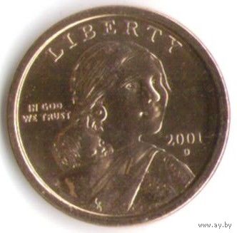 1 доллар США 2001 год Сакагавея Парящий орел двор D _состояние aUNC