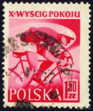 Велоспорт Польша 1957 год 1 марка