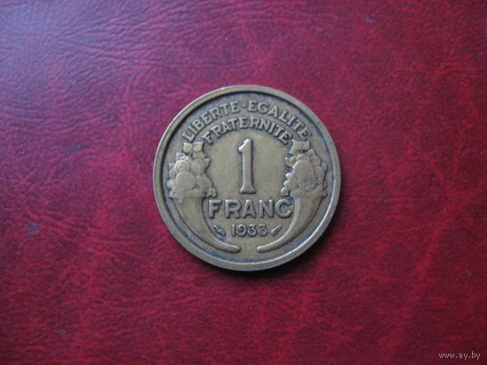1 франк 1933 год Франция