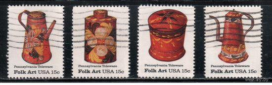 США-1979, (Мих.1378-1381) , гаш. , Народное искусство(полная серия)(2)