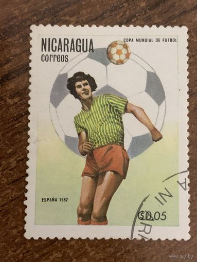 Никарагуа 1982. Футбол чемпионат Испания 1982. Марка из серии