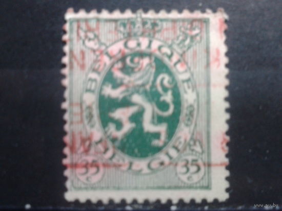 Бельгия 1929 Стандарт, герб  35 сантимов