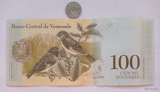Werty71 Венесуэла 100 боливаров 2017 UNC банкнота