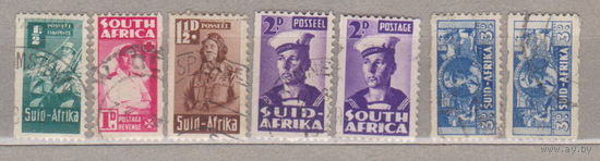 Южная Африка ЮАР 1942 год ?лот 12 Военные действия цена за 7 марок (2 с разными оттенками) возможна продажа раздельно