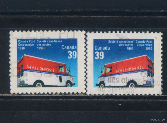 GB Доминион Канада 1990 Канадская почта Аватомобиль Стандарт Полная #1179-80