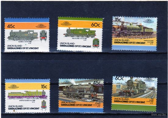 Гренадины и Сент-Винсент. Союз островов. Mi:VC-UN 192. 100 лет железной дороге. 1985.