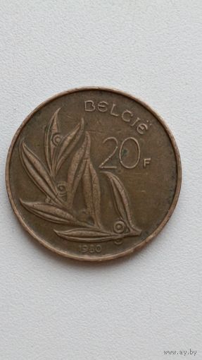 Бельгия. 20 франков 1980 года.