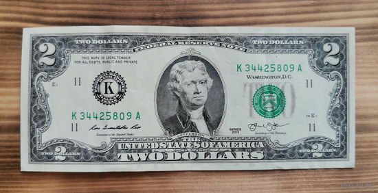 США, 2 долларов, 2013г. VF