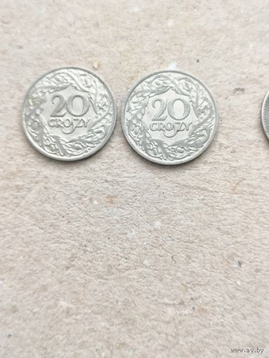 Польша 20 грошей 1923 г. Блеск!!!