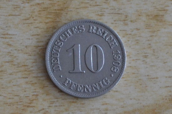 Германия 10 пфеннигов 1908