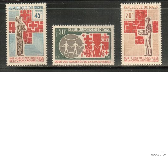Нигер-1969 (Мих.219-221) **, Красный Крест, Медицина (полная серия)
