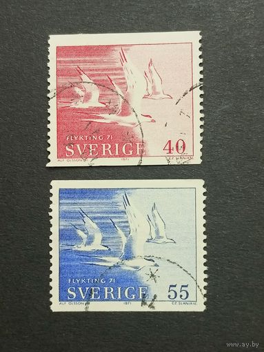 Швеция 1971. Птицы. Полная серия
