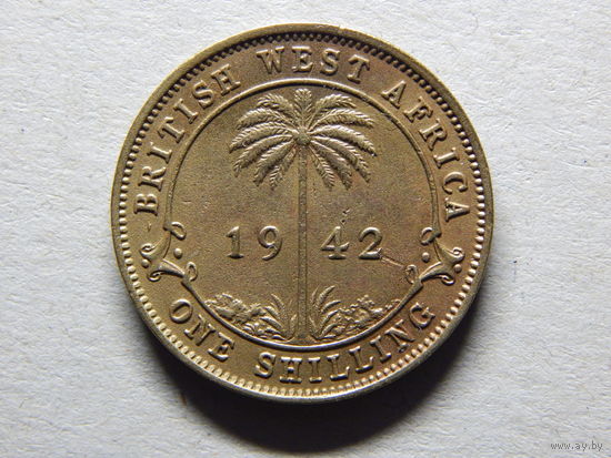 Британская Западная Африка 1 шиллинг 1942г.