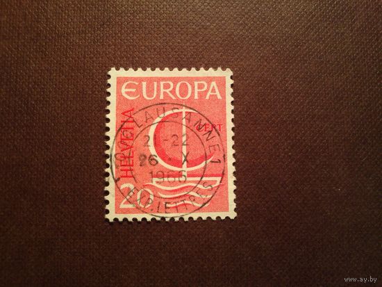 Швейцария 1966 г.Стилизованный корабль и надпись CEPT ./48а/
