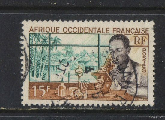 Fr Колонии Французская Западная Африка 1953 Лаборант в медлаборатории Стандарт #64