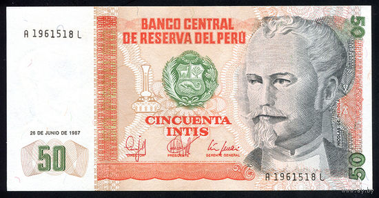 PERU/Перу_50 Intis_26.06.1987_Pick#131.b_UNC