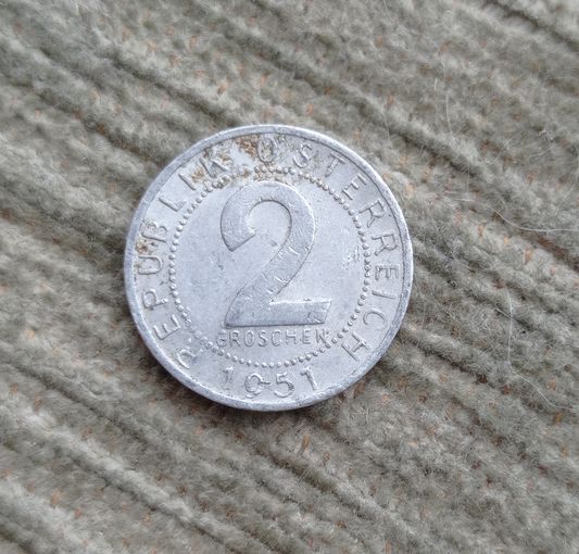 Werty71 Австрия 2 гроша 1951