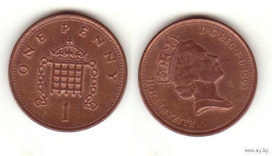 Великобритания 1 пенни 1993