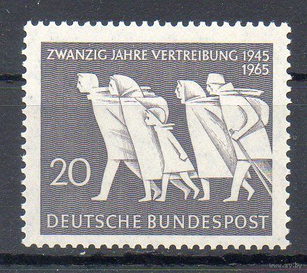 20-летие притока беженцев из Восточной Германии Германия 1965 год серия из 1 марки