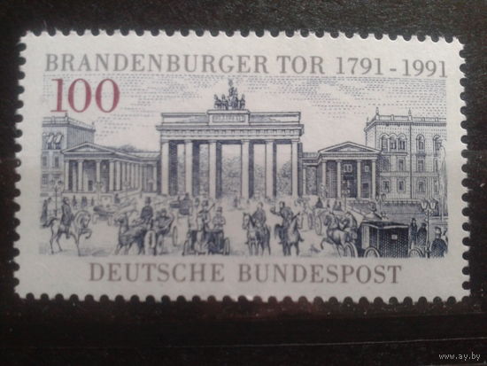 Германия 1991 Бранденбургские ворота - 200 лет **Михель-2,2 евро